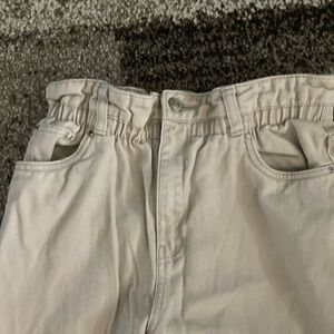 Charlotte Russe Cream Jeans with stretchy waist